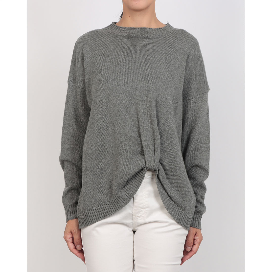 リナシメント RINASCIMENTO 裾タックギャザーデザインニットTOPS （Grigio Melange） Grigio Melange