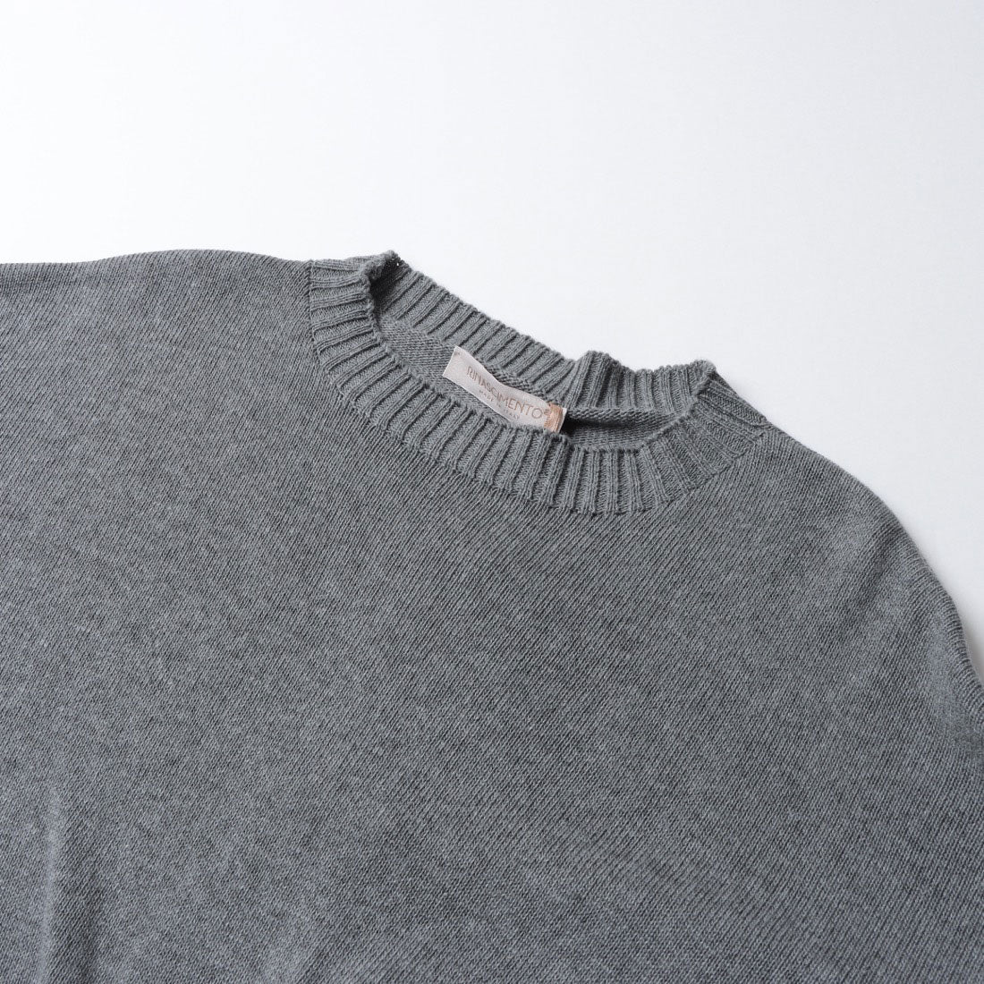 リナシメント RINASCIMENTO 裾タックギャザーデザインニットTOPS （Grigio Melange） Grigio Melange