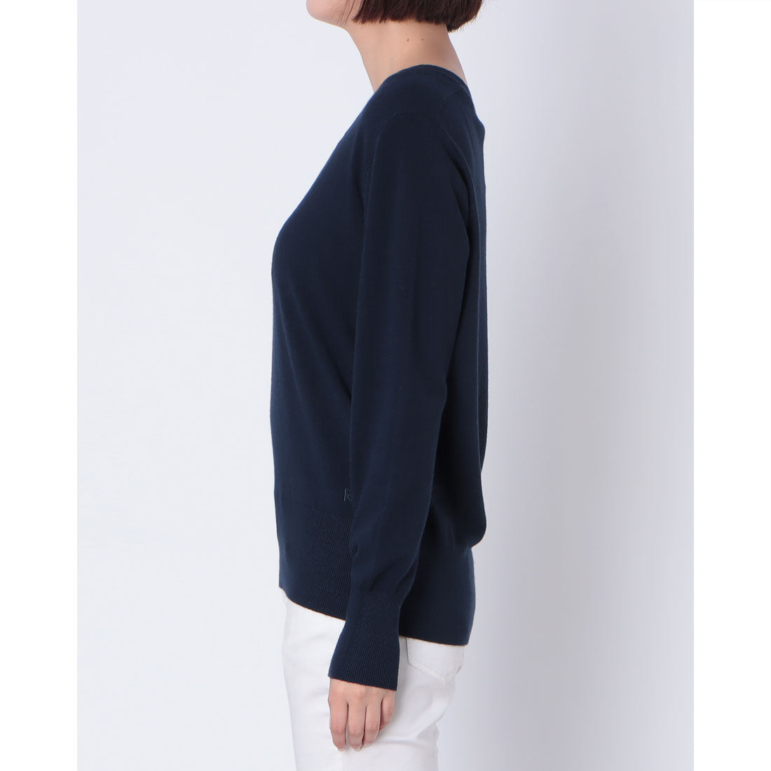 リナシメント RINASCIMENTO プランジングネックニットTOPS （Blu Navy） Blu Navy