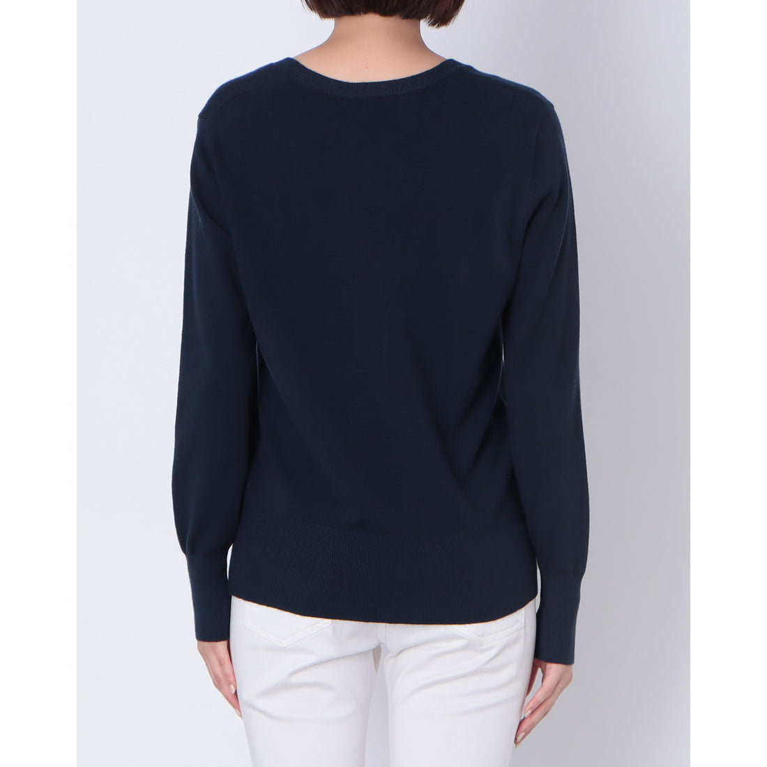 リナシメント RINASCIMENTO プランジングネックニットTOPS （Blu Navy） Blu Navy
