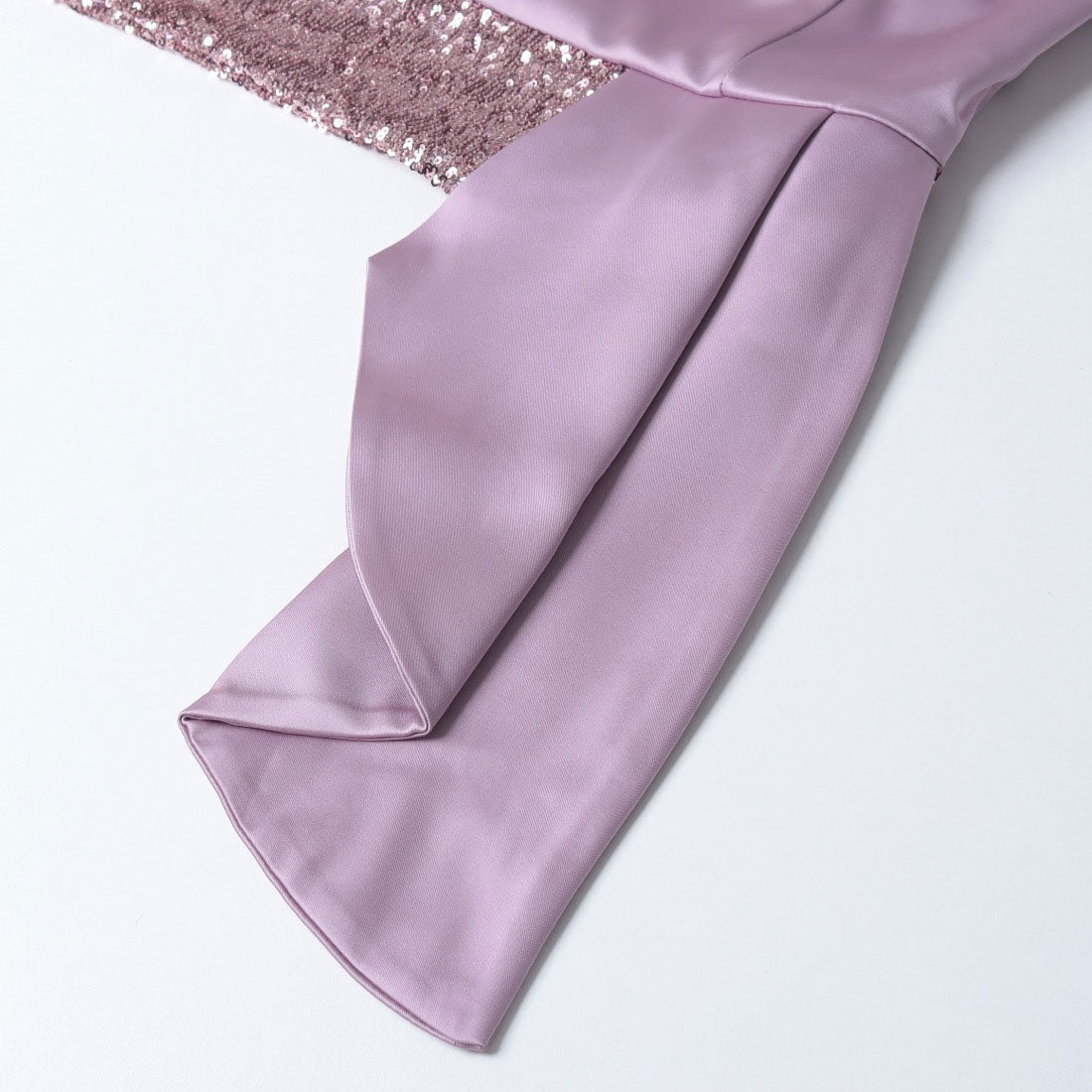 リナシメント RINASCIMENTO スパンコール切替サイドドレープビスチェ （Rosa Malva） Rosa Malva