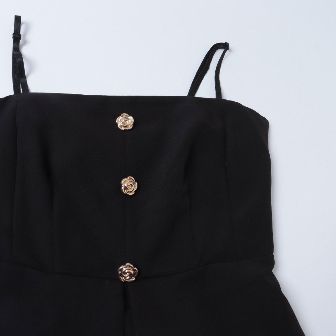 リナシメント RINASCIMENTO ローズボタンタックミニワンピース （Nero） Nero