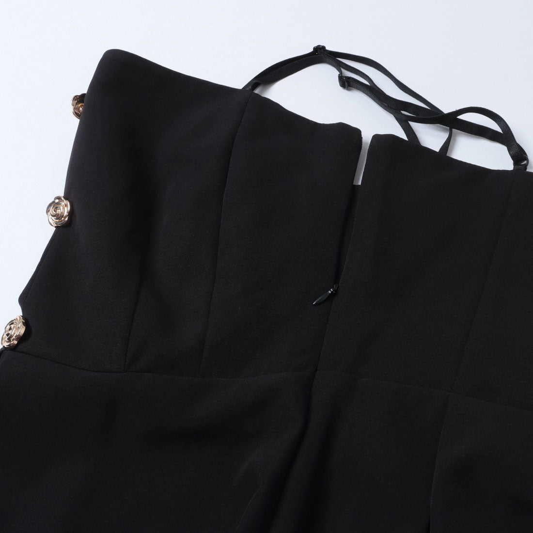 リナシメント RINASCIMENTO ローズボタンタックミニワンピース （Nero） Nero