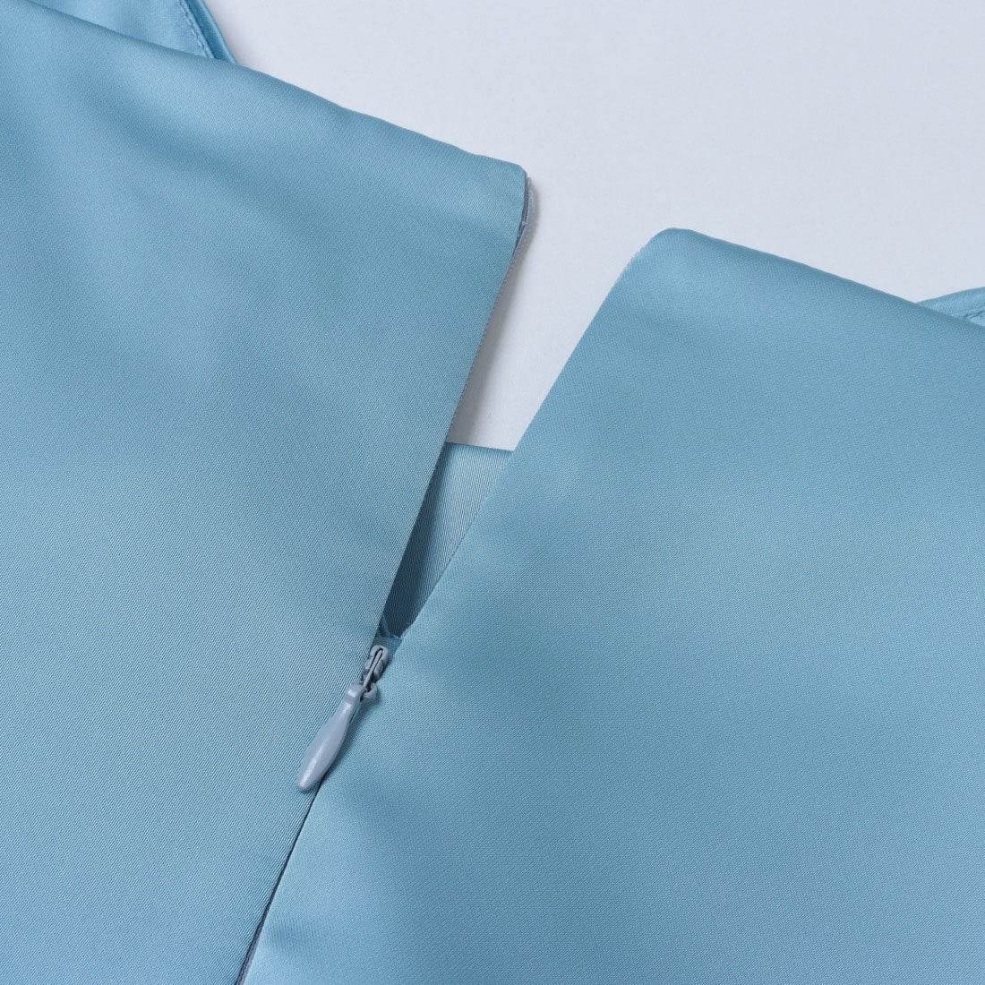 リナシメント RINASCIMENTO アシメドレープサテンマキシOP （Azzurro） Azzurro