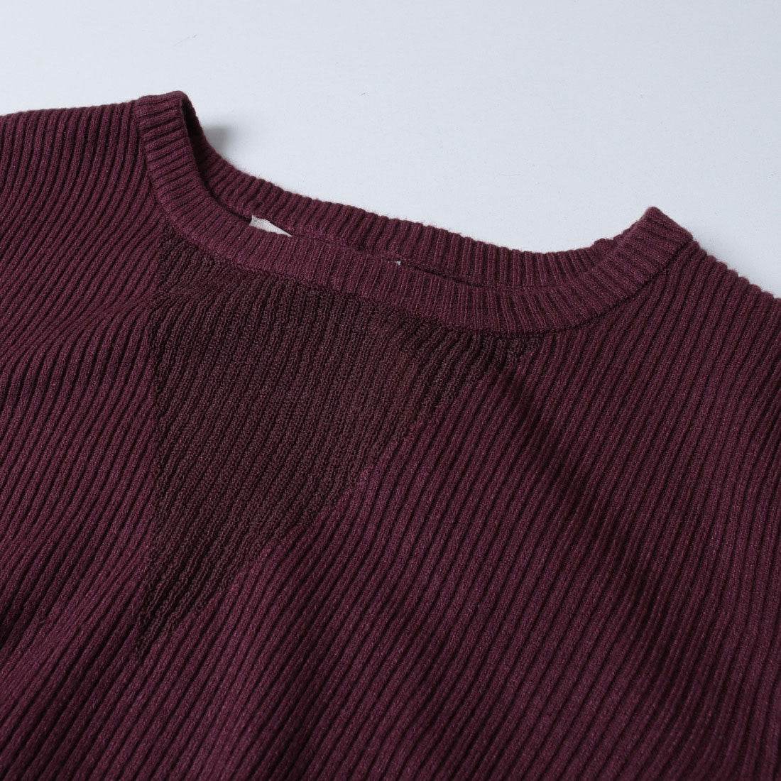 リナシメント RINASCIMENTO デコルテデザインリブニット （Bordeaux Rosso） Bordeaux Rosso