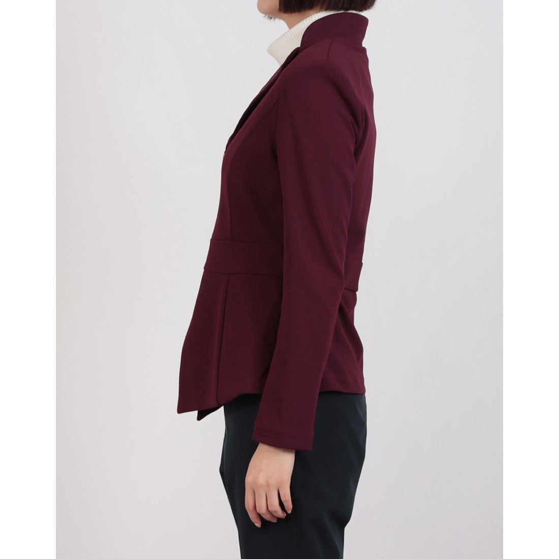 リナシメント RINASCIMENTO ZIPペプラムJK （Bordeaux Rosso） Bordeaux Rosso
