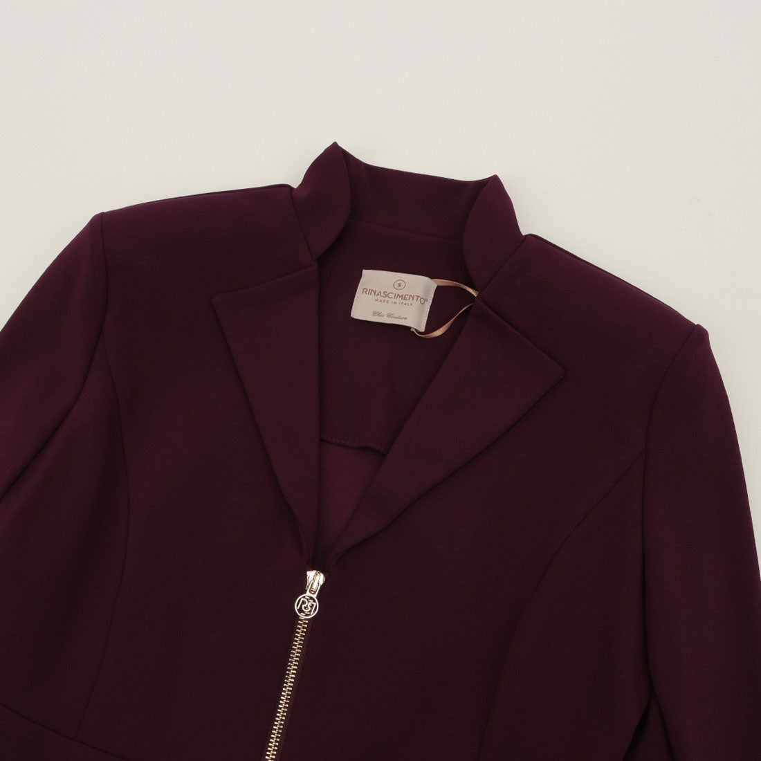 リナシメント RINASCIMENTO ZIPペプラムジャケット （Bordeaux Rosso） Bordeaux Rosso