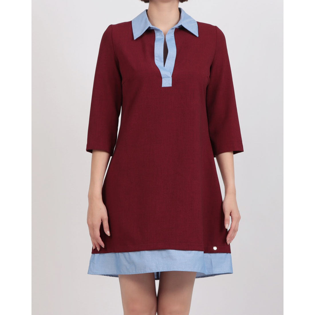 リナシメント RINASCIMENTO バイカラーシャツスイッチOP （Bordeaux Rosso） Bordeaux Rosso