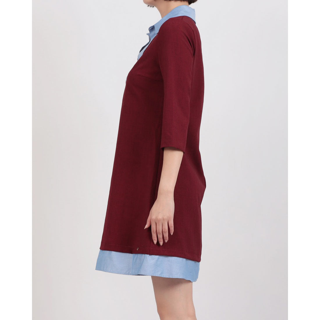 リナシメント RINASCIMENTO バイカラーシャツスイッチOP （Bordeaux Rosso） Bordeaux Rosso