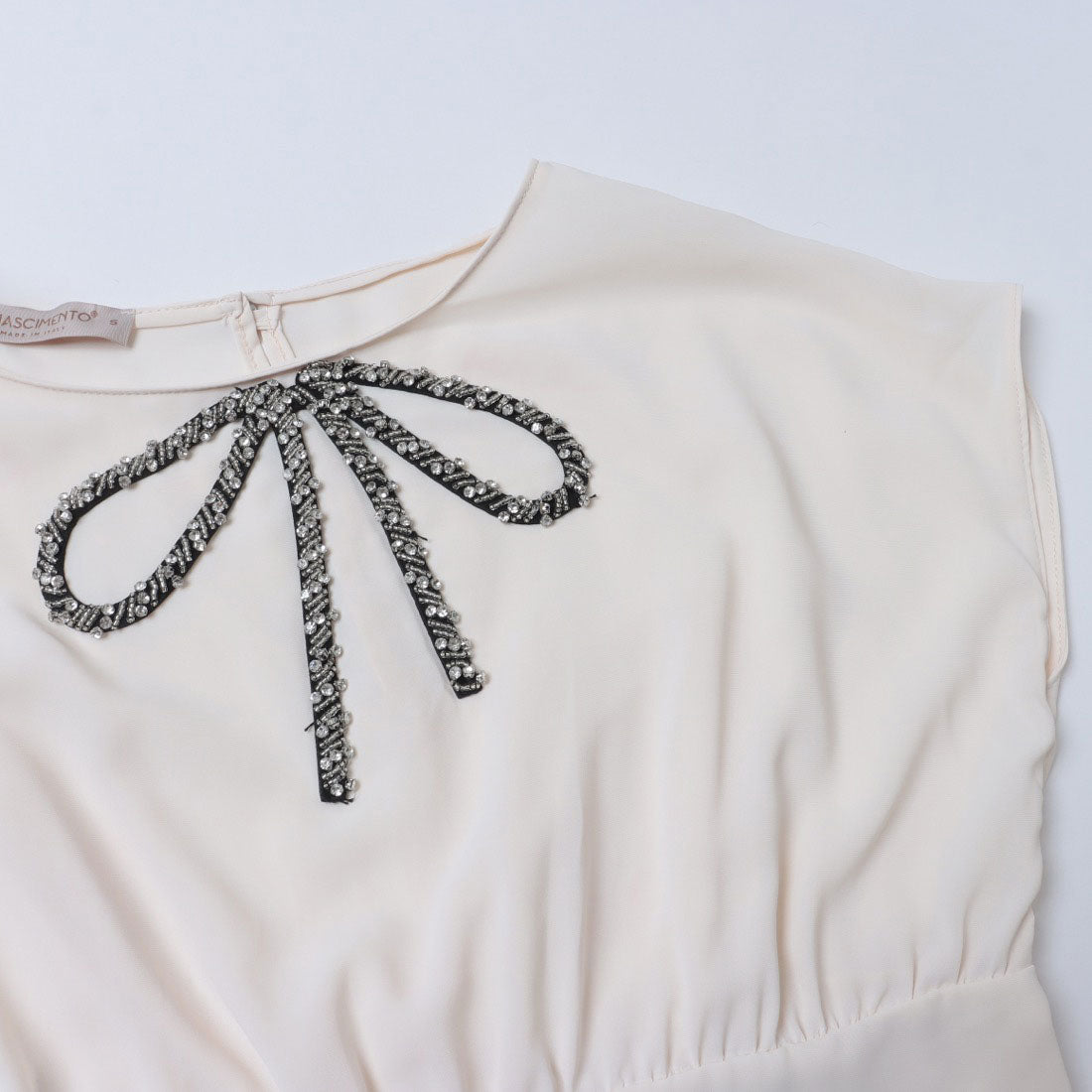 リナシメント RINASCIMENTO リボンビジューショートTOPS （Avorio Bianco） Avorio Bianco