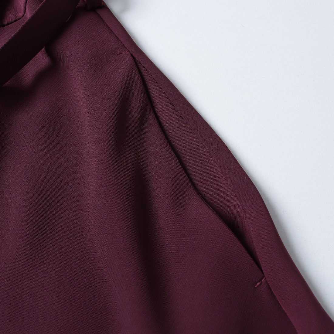 リナシメント RINASCIMENTO ベルテッド襟付きジップフレアワンピース （Bordeaux Rosso） Bordeaux Rosso