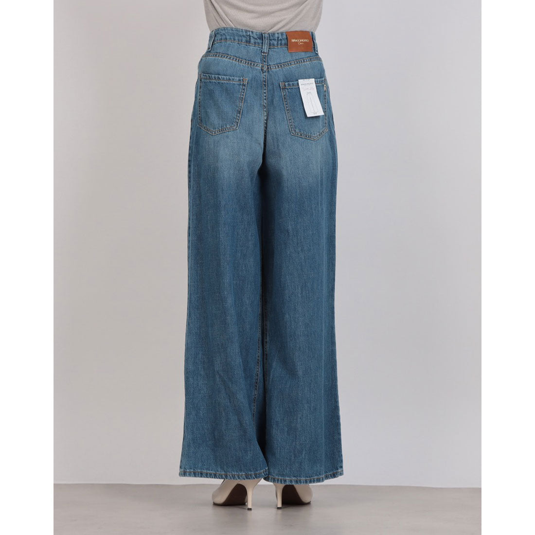リナシメント RINASCIMENTO ワイドレッグデニムPT （Azzurro） Azzurro