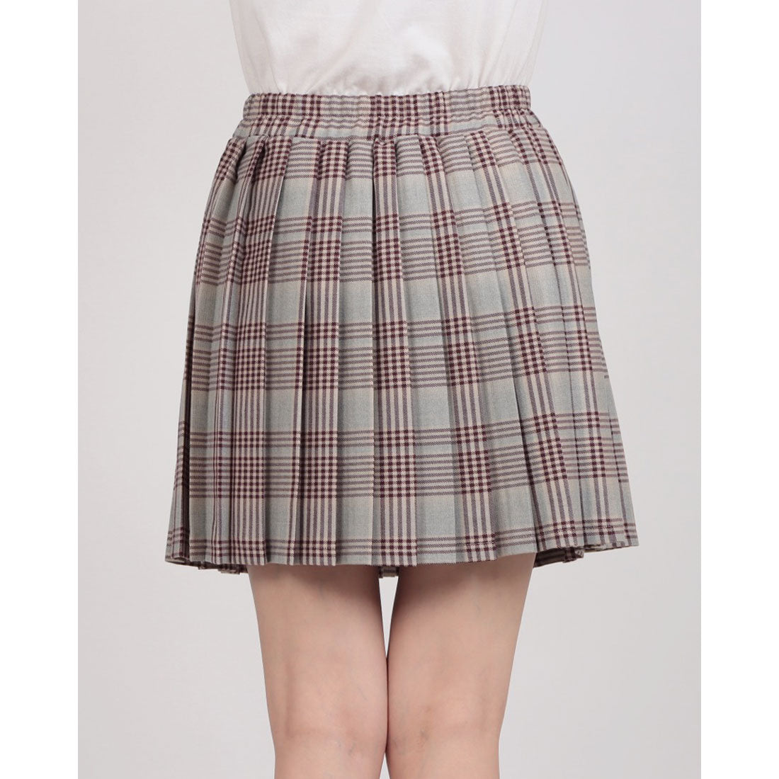 リナシメント RINASCIMENTO チェックプリーツSK （var.Rosso Bordeaux） var.Rosso Bordeaux