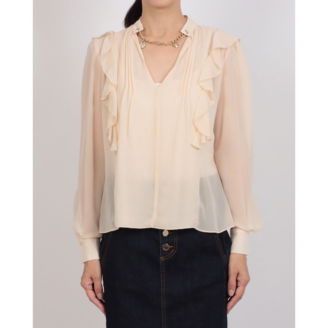 リナシメント RINASCIMENTO チェーンネックラッフルフリルBL （Beige Chiaro） Beige Chiaro