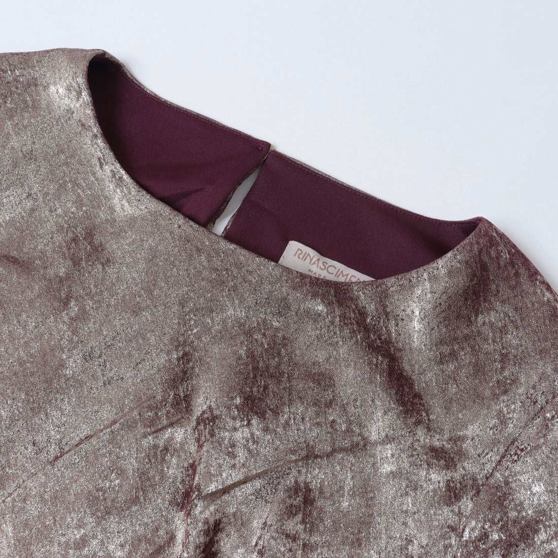 リナシメント RINASCIMENTO シャイニードレープマキシOP （Bordeaux Rosso） Bordeaux Rosso