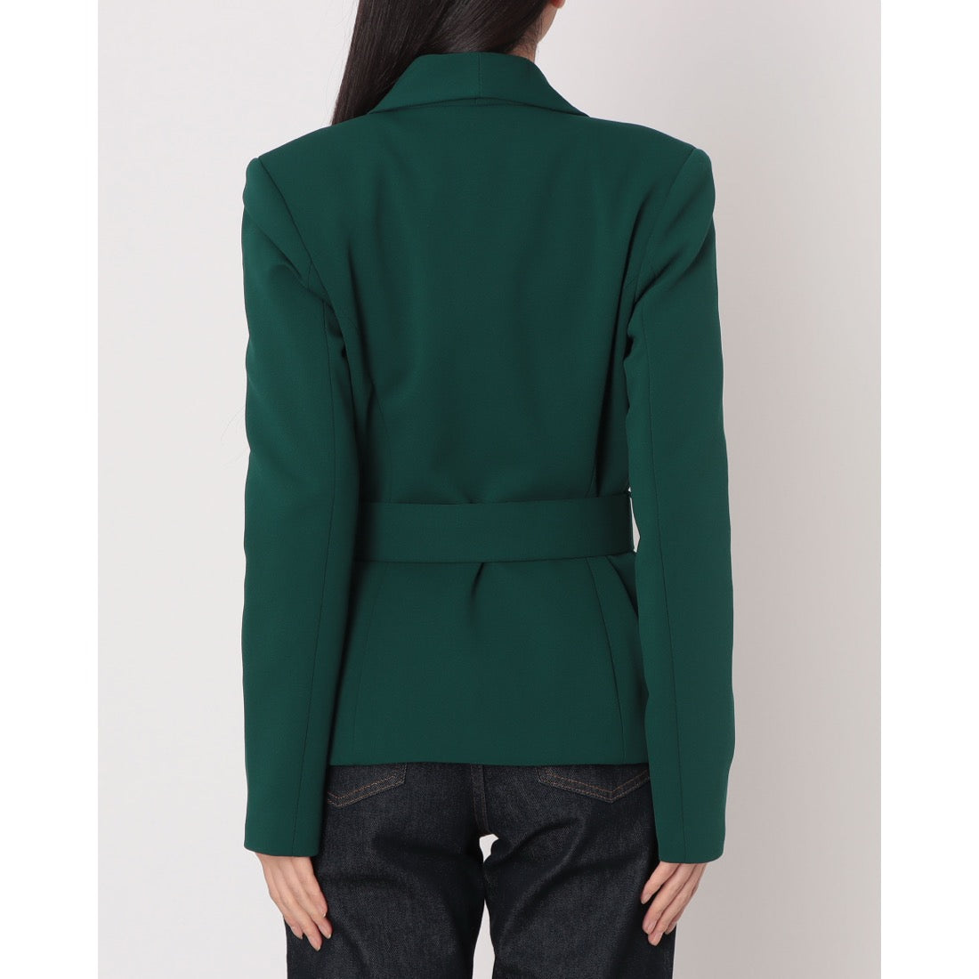 リナシメント RINASCIMENTO Cバックルベルトショールカラージャケット （Verde） Verde