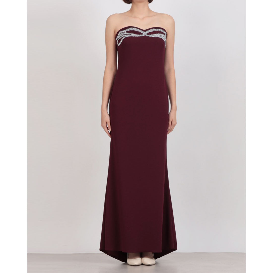 リナシメント RINASCIMENTO ビジューポイントベアマキシワンピース （Bordeaux Rosso） Bordeaux Rosso