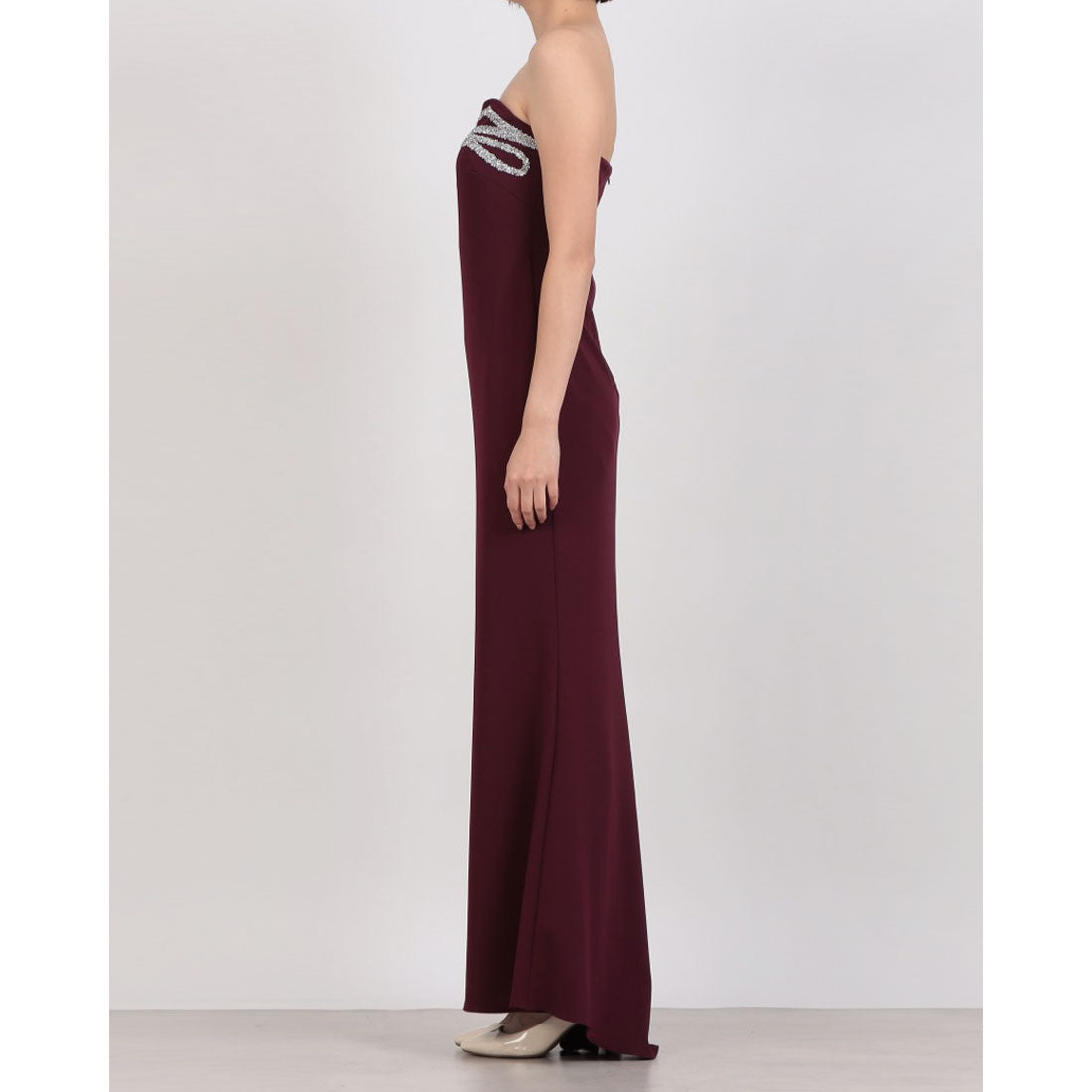 リナシメント RINASCIMENTO ビジューポイントベアマキシワンピース （Bordeaux Rosso） Bordeaux Rosso