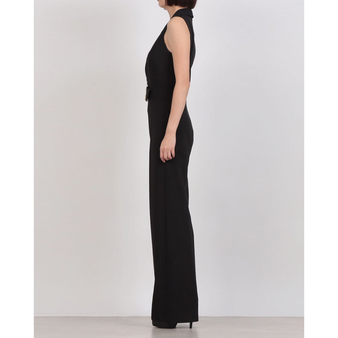 リナシメント RINASCIMENTO ショールカラービジューバックルオールインワン （Nero） Nero