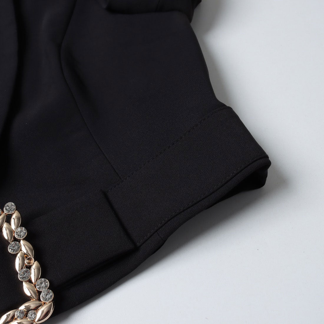 リナシメント RINASCIMENTO ショールカラービジューバックルショートJK （Nero） Nero