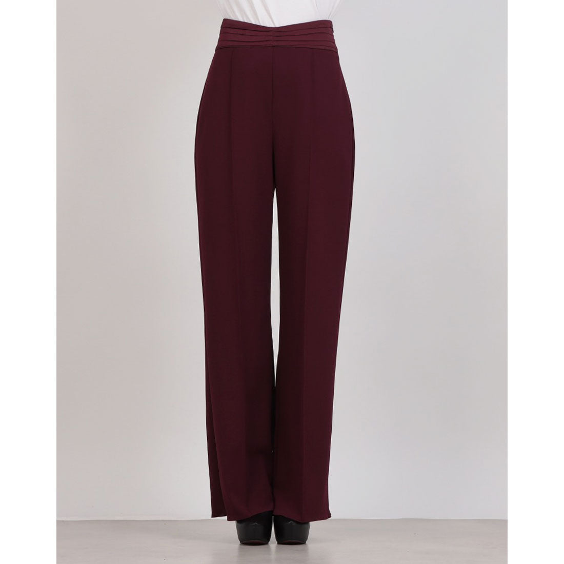 リナシメント RINASCIMENTO ウエストサテンパンツ （Bordeaux Rosso） Bordeaux Rosso