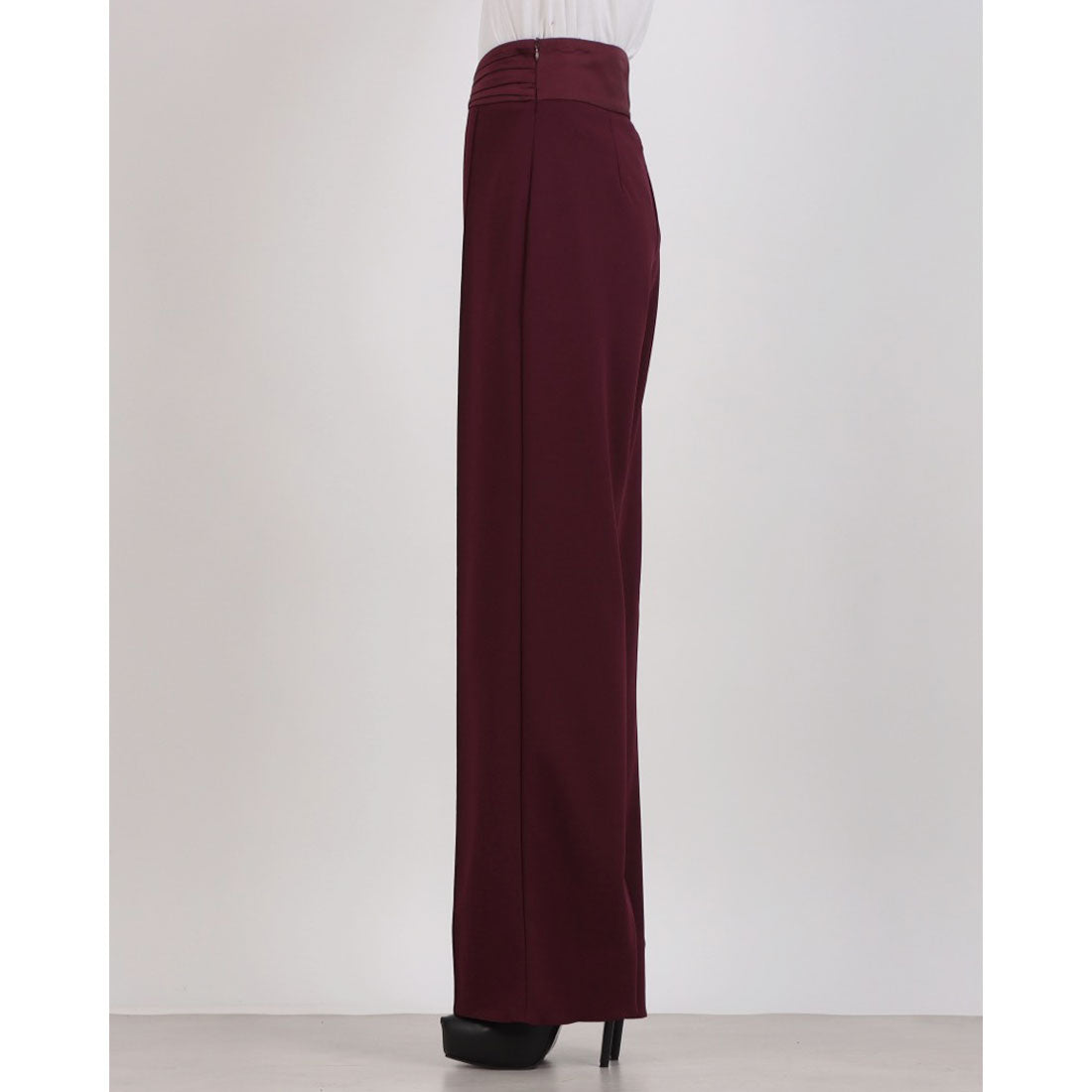 リナシメント RINASCIMENTO ウエストサテンパンツ （Bordeaux Rosso） Bordeaux Rosso
