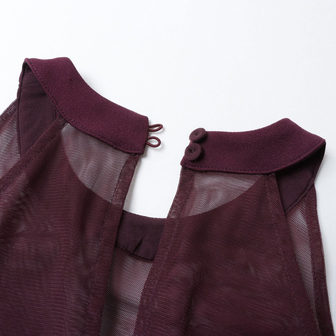 リナシメント RINASCIMENTO パワーネット切替フリンジワンピース （Bordeaux Rosso） Bordeaux Rosso