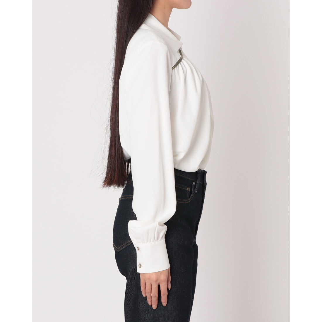 リナシメント RINASCIMENTO タンガ付きカシュクールブラウス （Bianco） Bianco