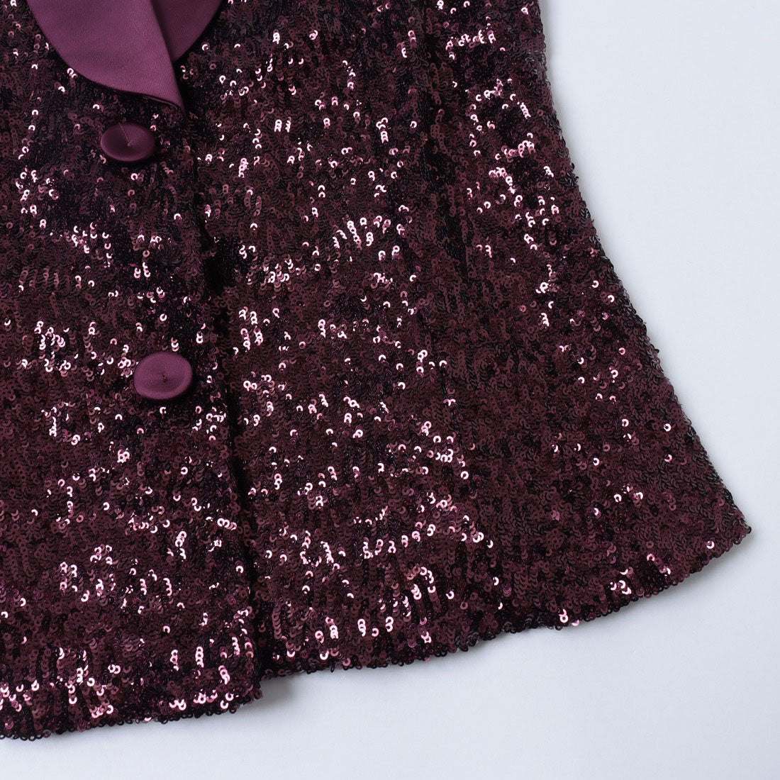 リナシメント RINASCIMENTO スパンコールテーラードベスト （Bordeaux Rosso） Bordeaux Rosso