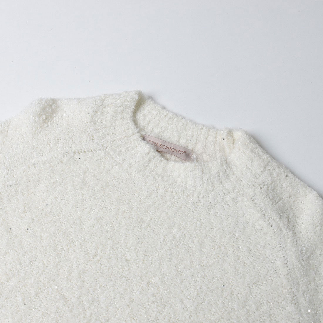 リナシメント RINASCIMENTO スパングルブークレーニットTOPS （Panna Bianco） Panna Bianco