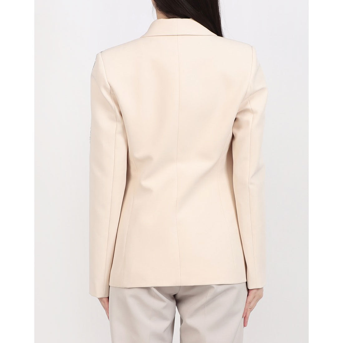 リナシメント RINASCIMENTO ビジューストーンショールカラージャケット （Beige Chiaro） Beige Chiaro