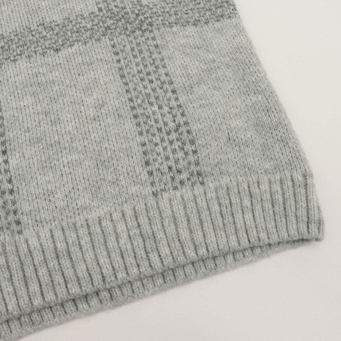 リナシメント RINASCIMENTO ラメチェックニットTOPS （var.Grigio） var.Grigio