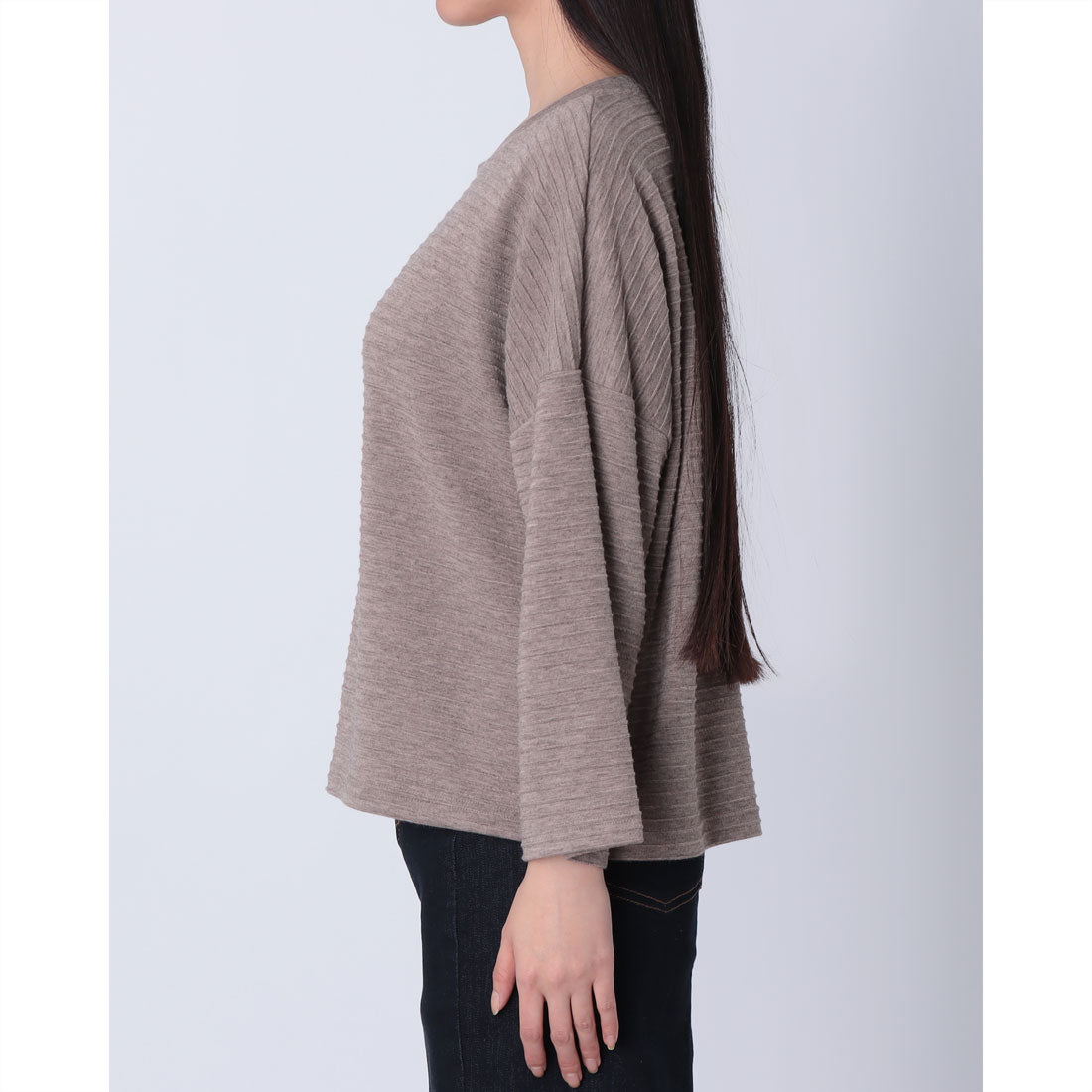 リナシメント RINASCIMENTO 3DボーダーTOPS （Tortora marrone） Tortora marrone