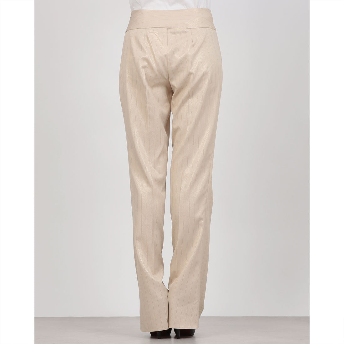 リナシメント RINASCIMENTO ストライプシャイニーパンツ （var.Beige Chiaro） var.Beige Chiaro