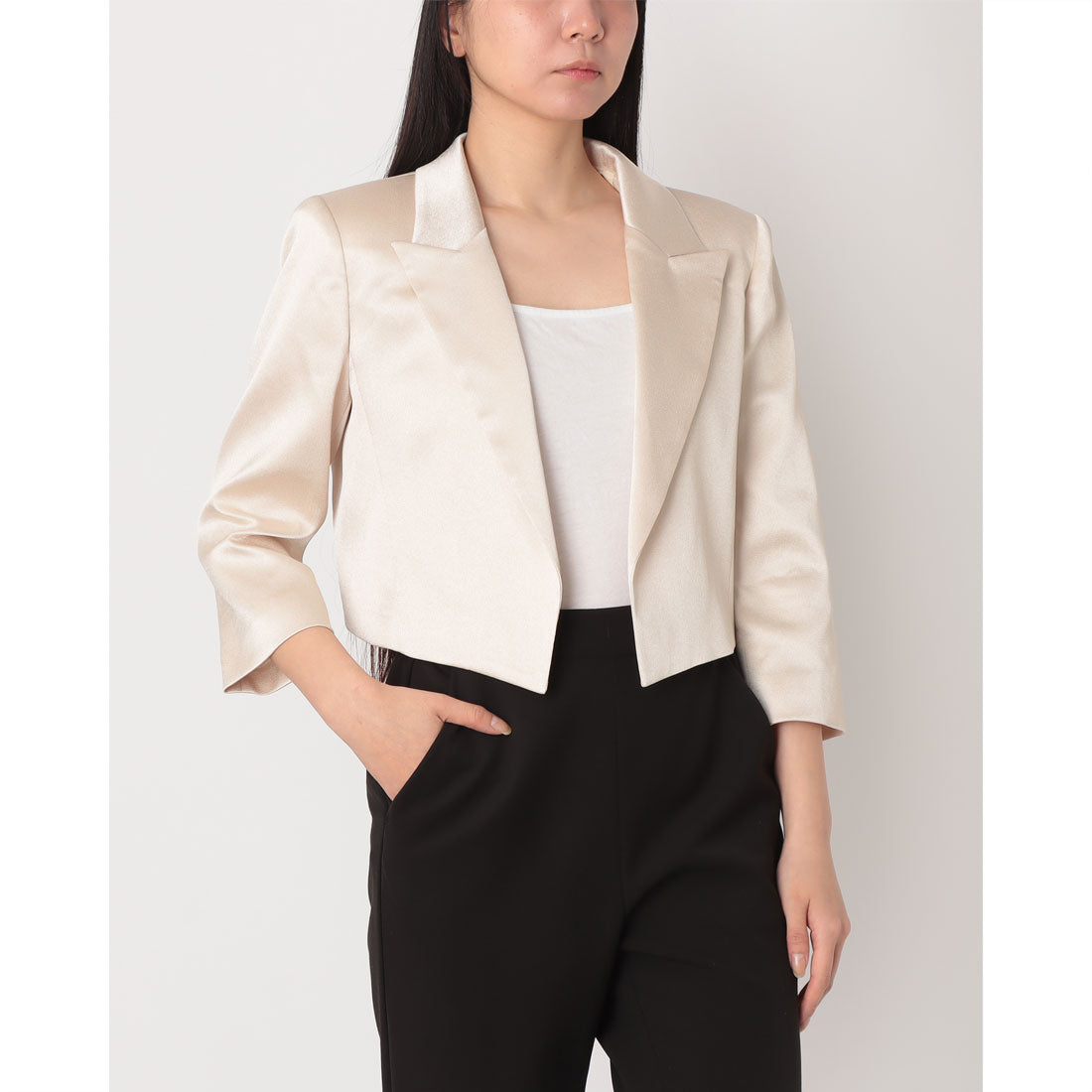 リナシメント RINASCIMENTO シャイニーテーラーショートJK （Beige Chiaro） Beige Chiaro