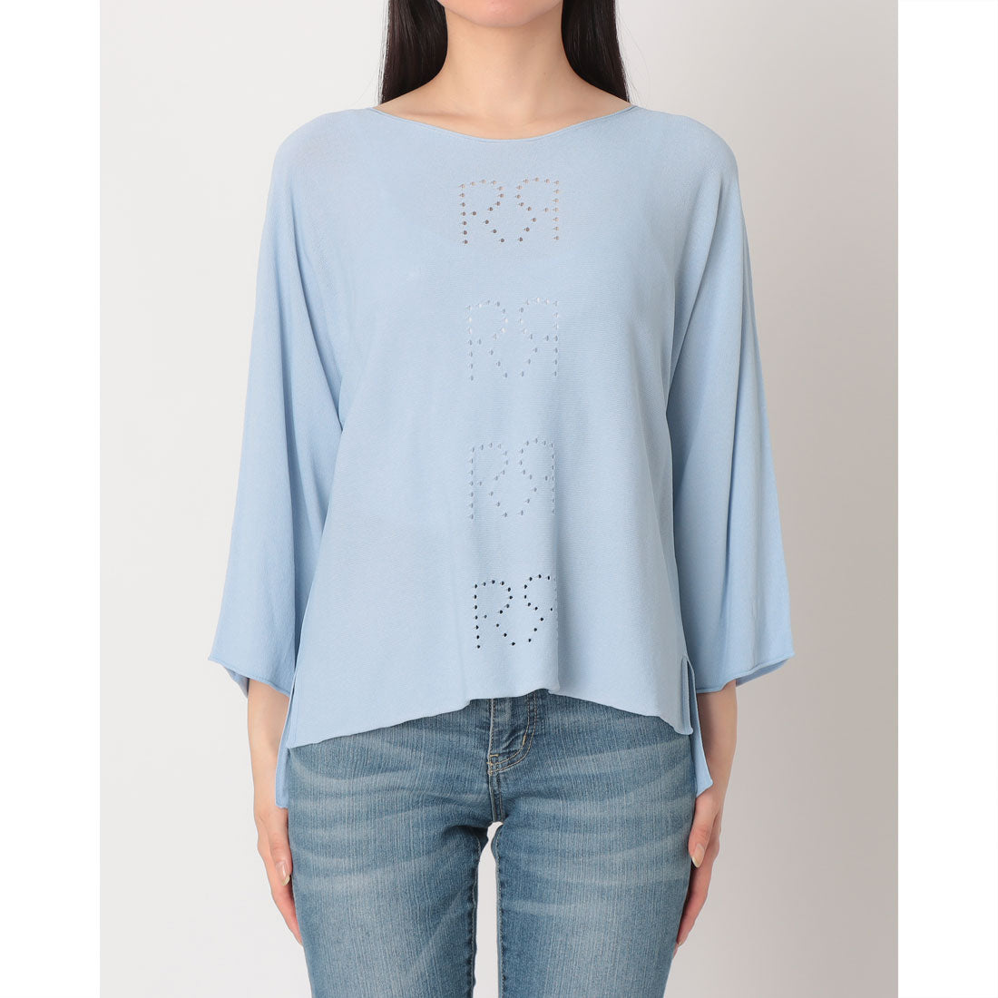 リナシメント RINASCIMENTO パンチングRロゴニットトップス （Cielo Azzurro） Cielo Azzurro