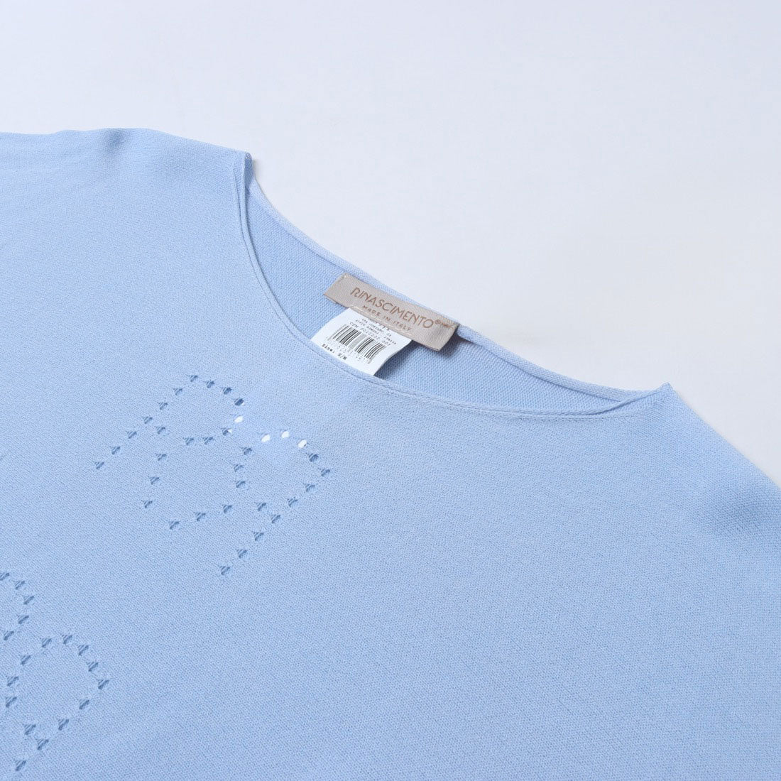 リナシメント RINASCIMENTO パンチングRロゴニットトップス （Cielo Azzurro） Cielo Azzurro