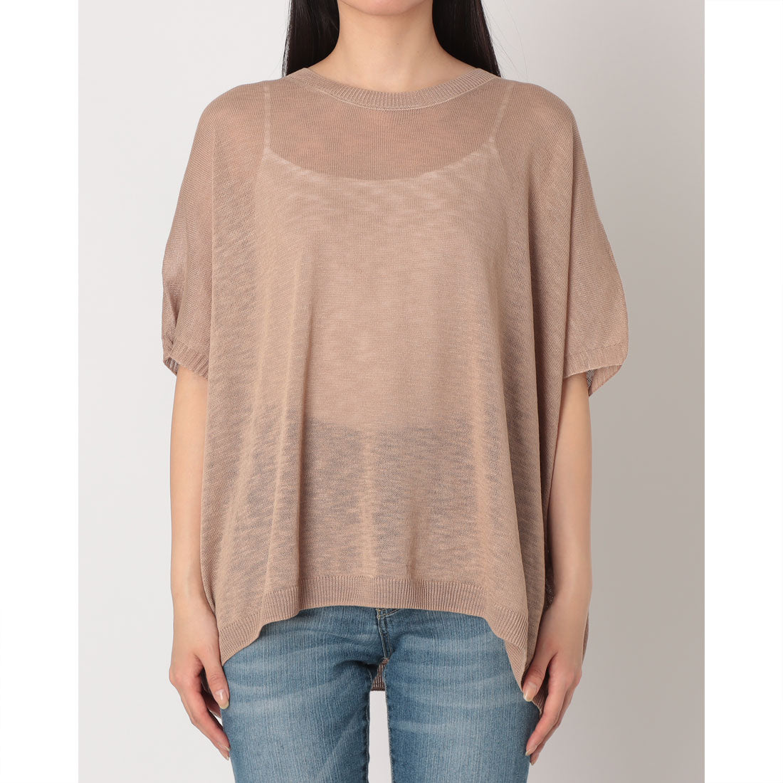 リナシメント RINASCIMENTO ドルマン半袖ニットトップス （Tortora Beige） Tortora Beige