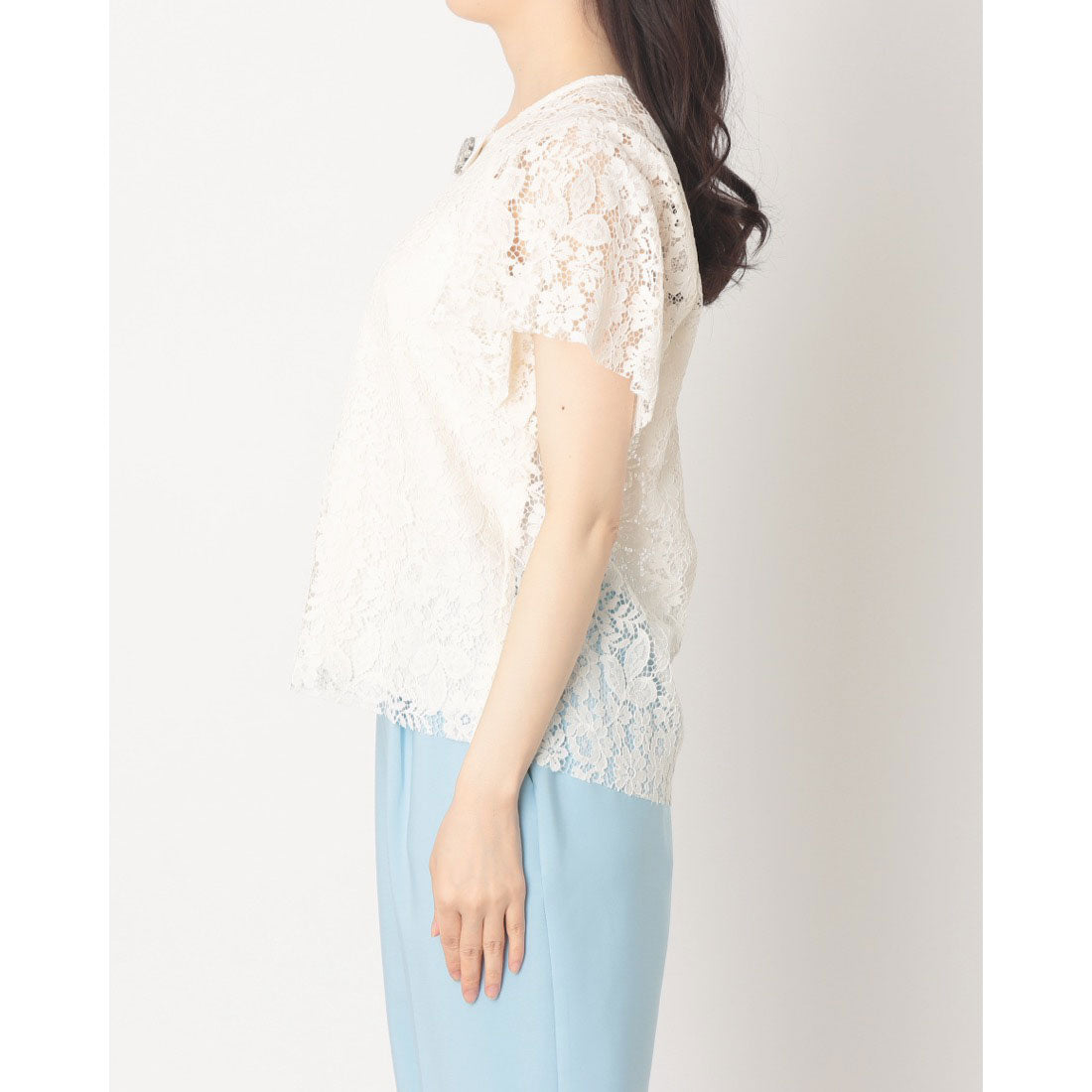 リナシメント RINASCIMENTO リボンビジューレーストップス （Bianco） Bianco