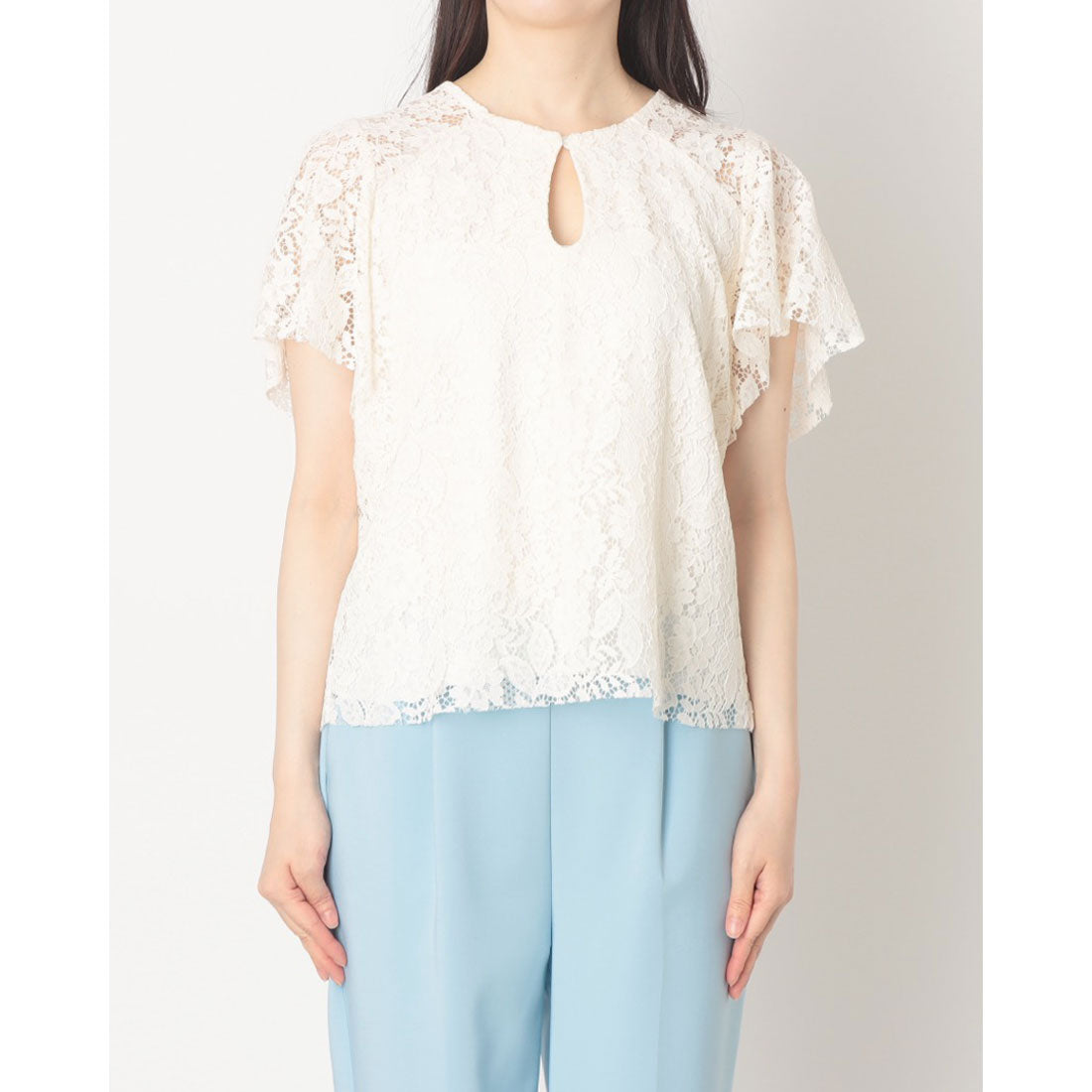 リナシメント RINASCIMENTO リボンビジューレーストップス （Bianco） Bianco