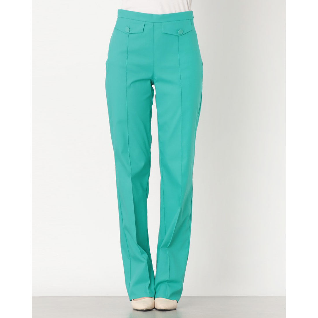 リナシメント RINASCIMENTO ポケットポイントセンタープレスパンツ （Turchese Azzurro） Turchese Azzurro