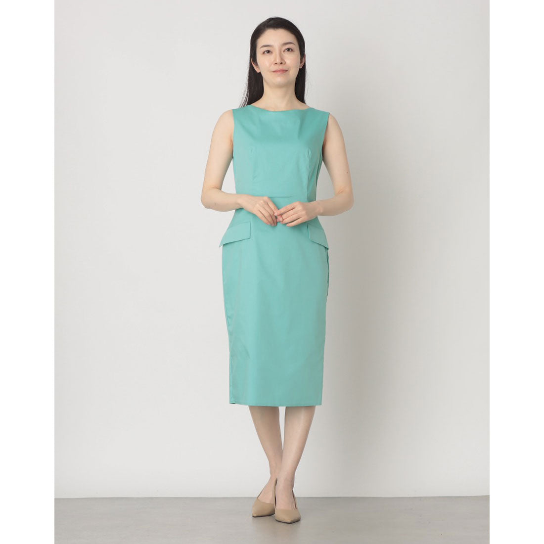 リナシメント RINASCIMENTO フェイクポケットタイトOP （Acqua Verde） Acqua Verde