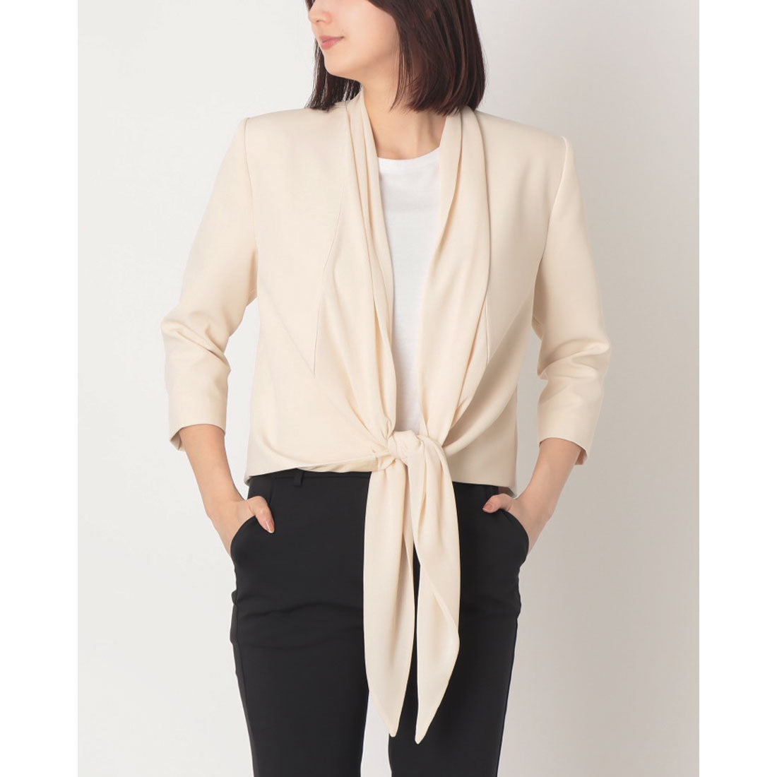 リナシメント RINASCIMENTO スカーフドッギングジャケット （Beige Chiaro） Beige Chiaro