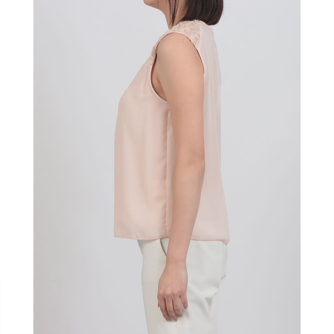 リナシメント RINASCIMENTO 3Dフリルスパンコールショルダーブラウス （Rosa Chiaro） Rosa Chiaro
