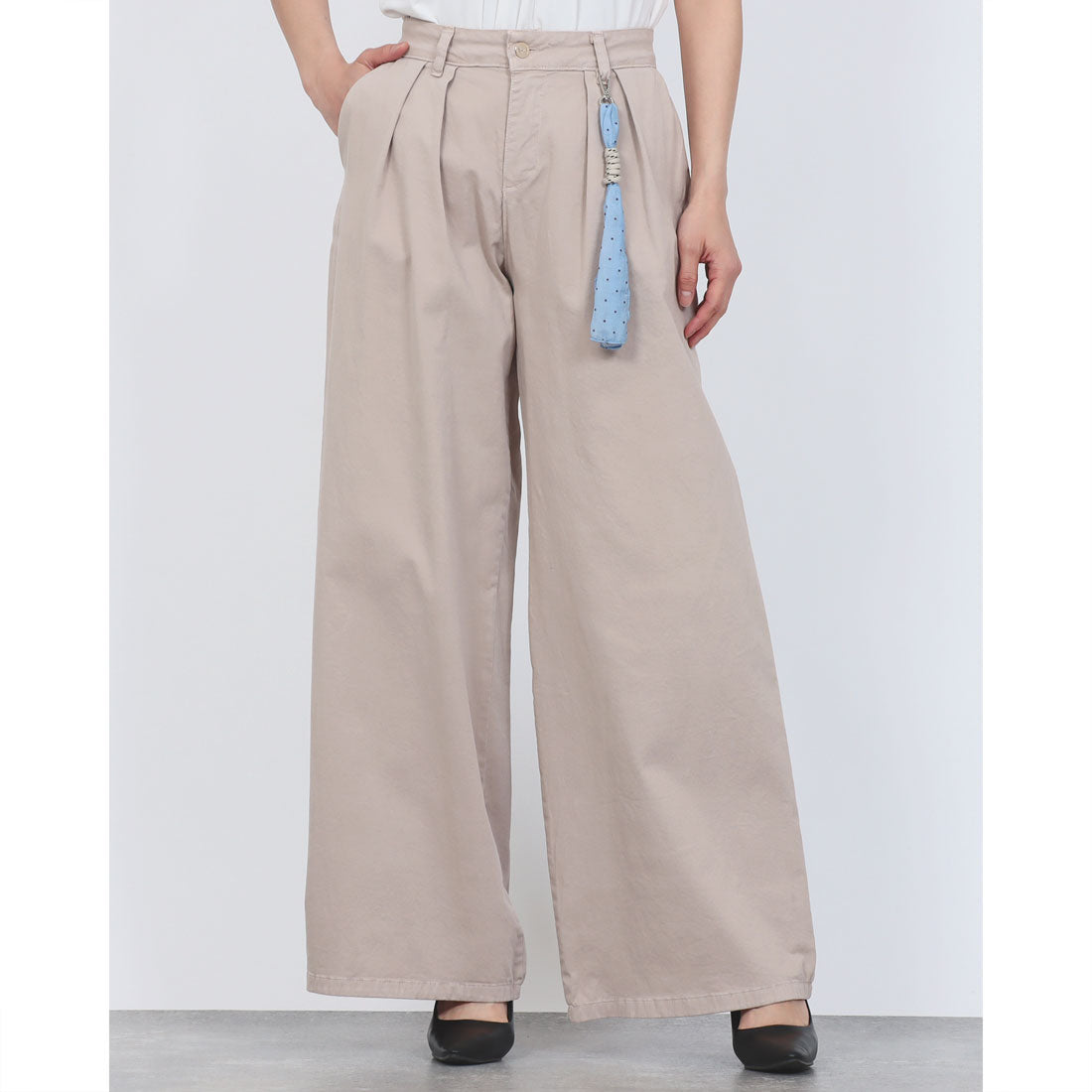 リナシメント RINASCIMENTO タイ付きワイドパンツ （Tortora Beige） Tortora Beige