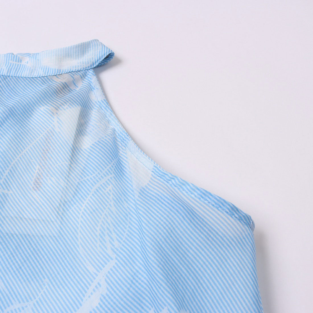 リナシメント RINASCIMENTO フラワーリーフバイアスストライプアメスリトップス （var.Azzurro） var.Azzurro