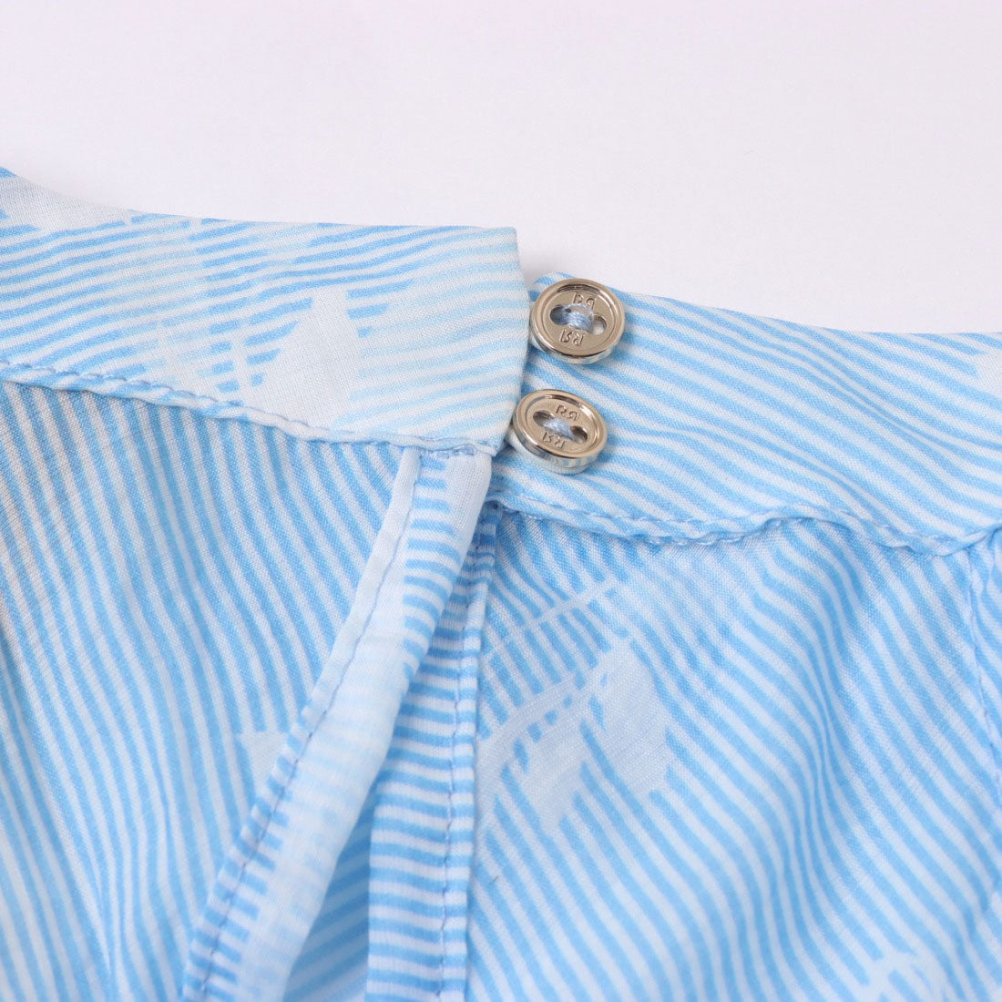 リナシメント RINASCIMENTO フラワーリーフバイアスストライプアメスリトップス （var.Azzurro） var.Azzurro