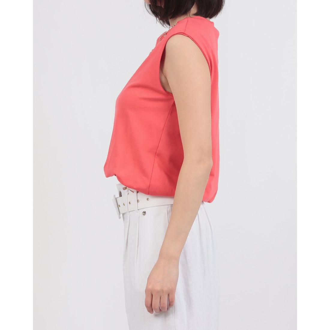 リナシメント RINASCIMENTO ネックレスポイントノースリトップス （Rosso Fragola） Rosso Fragola