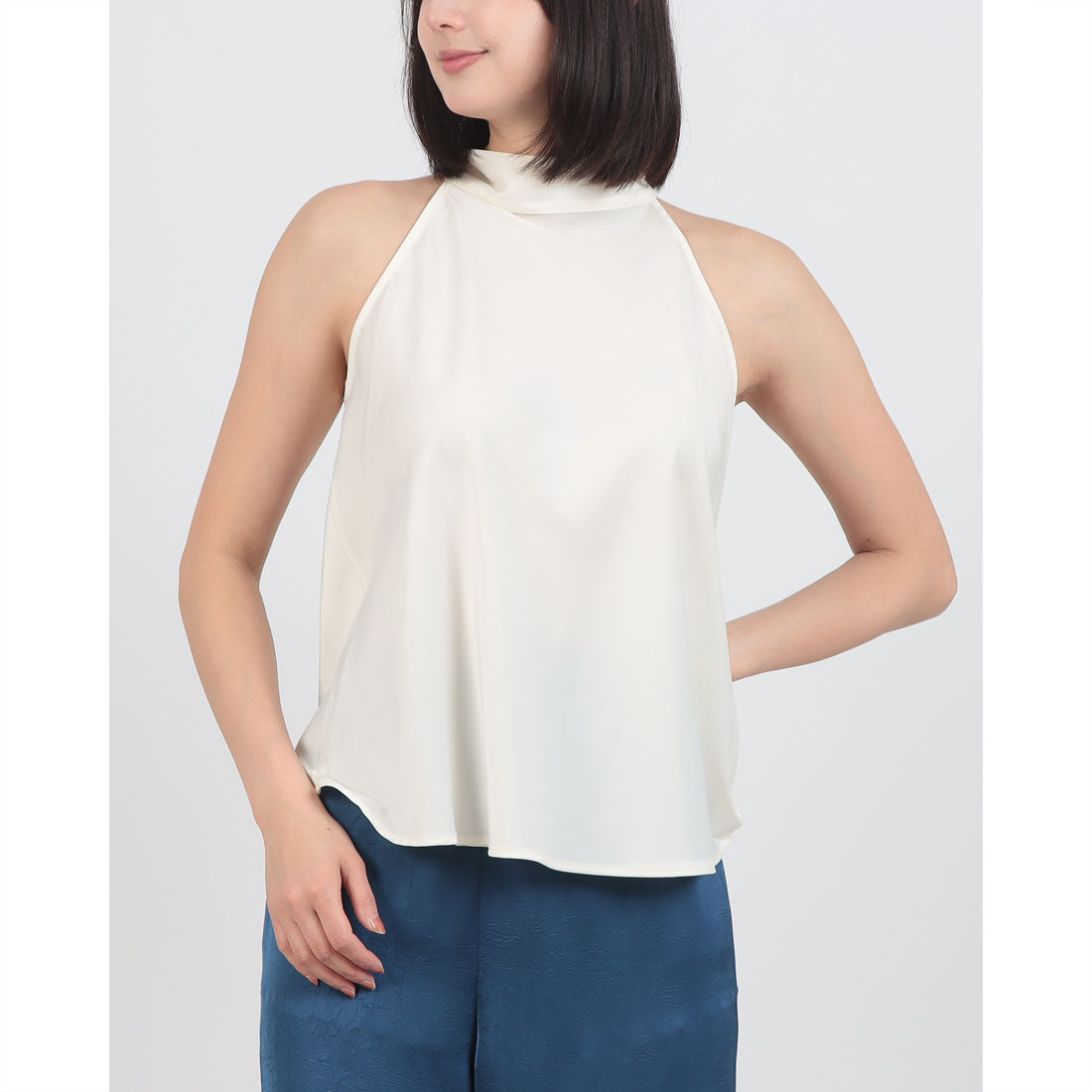 リナシメント RINASCIMENTO バックタイアメスリサテンTOPS （Panna Bianco） Panna Bianco