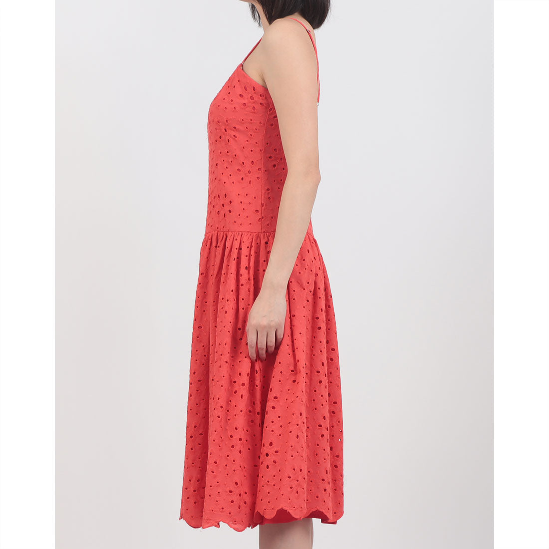 リナシメント RINASCIMENTO コットンレースフレアキャミOP （Rosso Fragola） Rosso Fragola